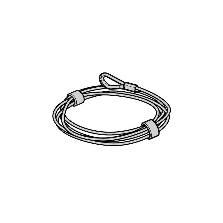 Câbles de traction diam 3mm avec cosse 6825mm, ferrure L Hormann Référence 3064386