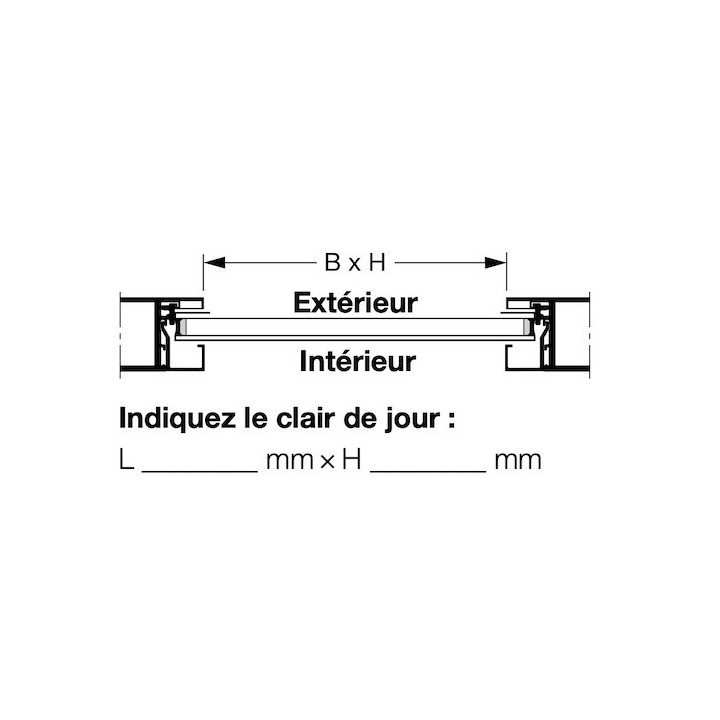 Vitre double synthétique transparente 26mm, S2 Hormann Référence 4007848