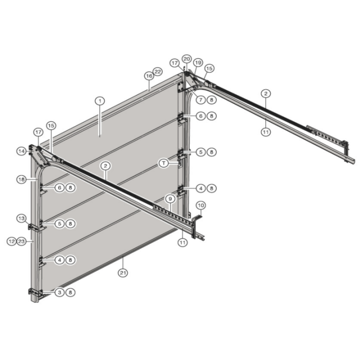 Support de roulette intermédiaire AGS Hormann Référence 4002585