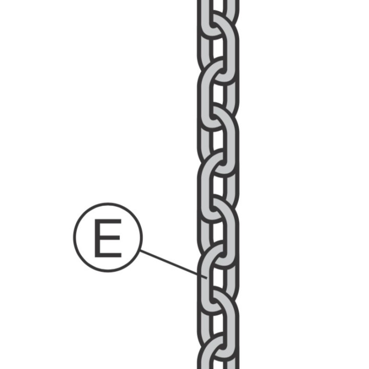 Chaine à maillons en acier A5 DIN 766 Hormann Référence 3045668