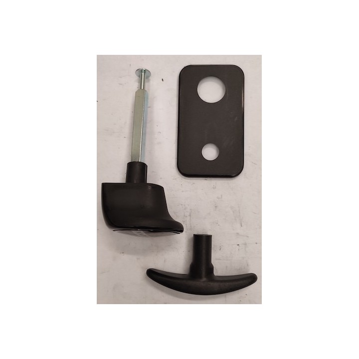 Poignée extérieure TS 42,5mm synthétique noire, cylindre profilé porte sectionnelle Hormann référence 4015142