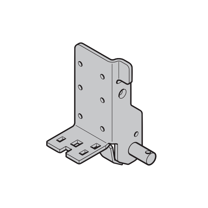Plaque de base renforcée acier inoxydable gauche Hormann Référence 3063655