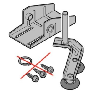Support galet droit RH035 double roulette de guidage DL001 Hormann Référence 3101510