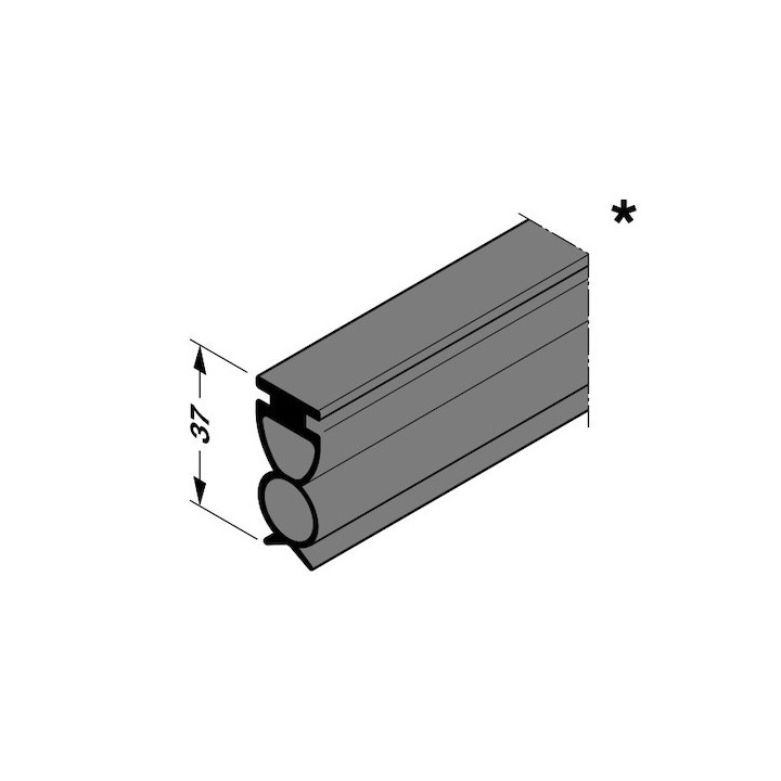 Profilé de fermeture avec temporisation RollMatic OD Hormann Référence ERSROLL3