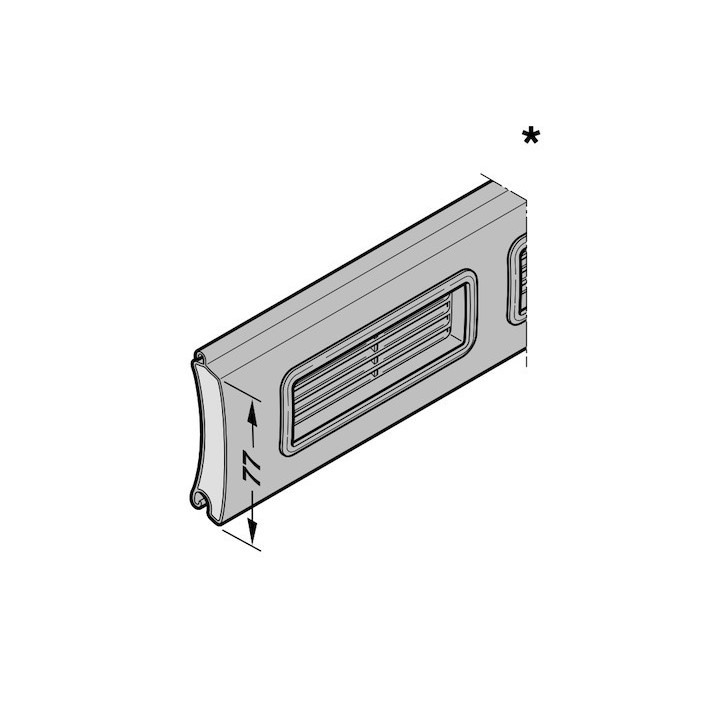 Profilé PU 77 avec grille d'aération RollMatic OD Hormann Référence ERSROLL12