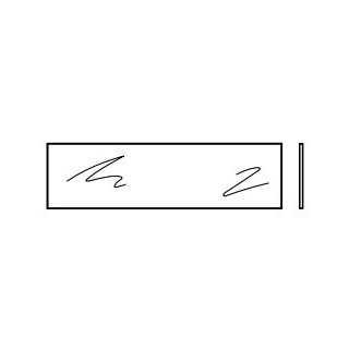 Vitre simple synthétique type D 680mm transparent Hormann Référence 3062924