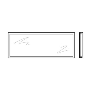 Vitre double 22mm synthétique transparente Type L 1004mm Hormann Référence 3092760