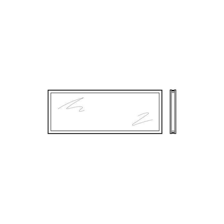 Vitre double 22mm synthétique transparente Type L 1004mm Hormann Référence 3092760