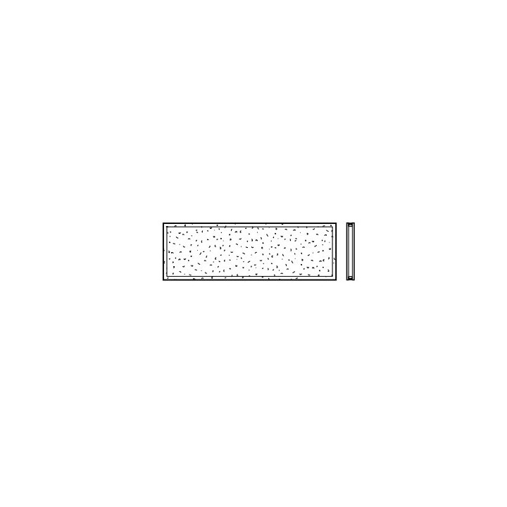Vitre double 16mm synthétique cristallin Type L 1004mm Hormann Référence 4014348