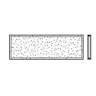 Vitre double 22mm synthétique cristallin Type L 1004mm Hormann Référence 4014353