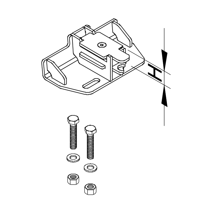 Support de cadre pour DOBO-s L50 galvanisé pour niveleur de quai Hormann HTL2 Référence 311195