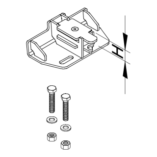 Support de cadre pour DOBO-s L110 galvanisé pour niveleur de quai Hormann HTL2 Référence 311197