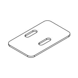 Plaque pour support de cadre 5 mm d'épaisseur pour niveleur de quai Hormann HTL2 Référence 308737