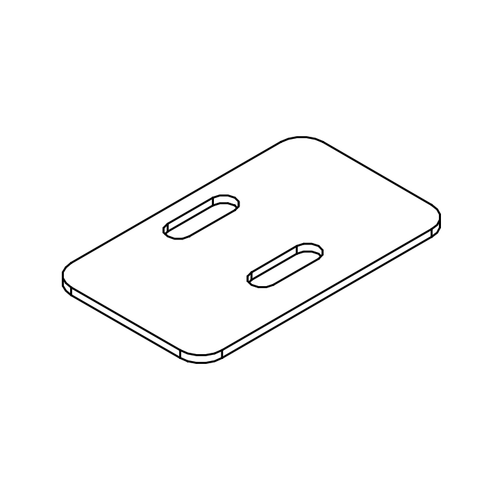 Plaque pour support de cadre 5 mm d'épaisseur pour niveleur de quai Hormann HTL2 Référence 308737