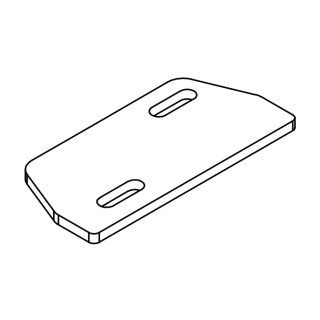 Plaque pour support de cadre 5 mm d'épaisseur pour niveleur de quai Hormann HTL2 Référence 309281