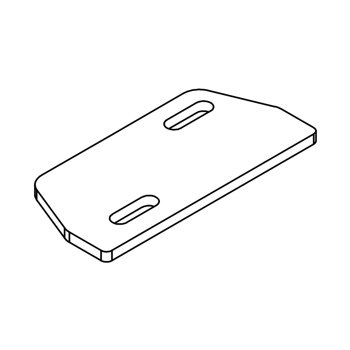 Plaque pour support de cadre 8 mm d'épaisseur pour niveleur de quai Hormann HTL2 Référence 309282