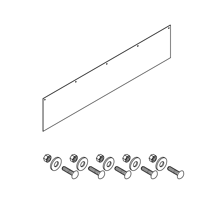Bache frontale pour niveleur de quai Hormann HTL2 largeur 2100 mm hauteur 510 mm  Référence 311494