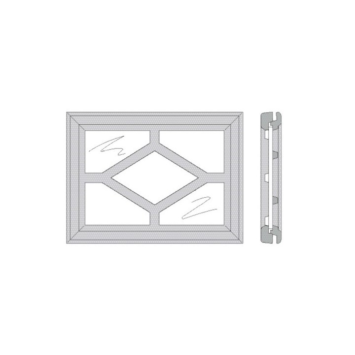 Vitrage figure 5 encadrement blanc HORMANN Référence 860144